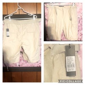 Cargo khaki shorts size 34 new with tags